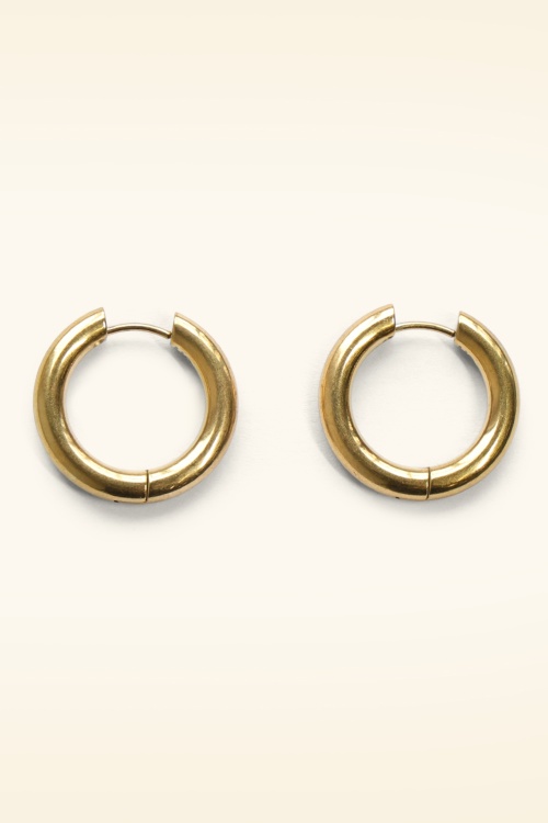 Urban Hippies - Large Hoops Earrings in Gold 2
