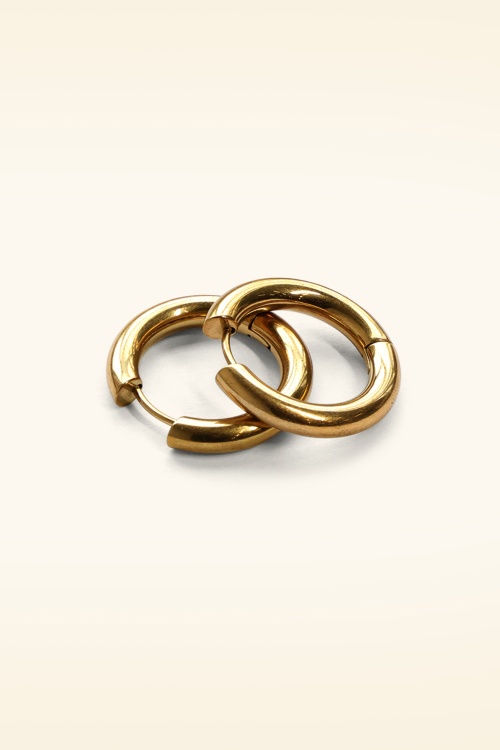 Urban Hippies - Large Hoops Earrings in Gold 3