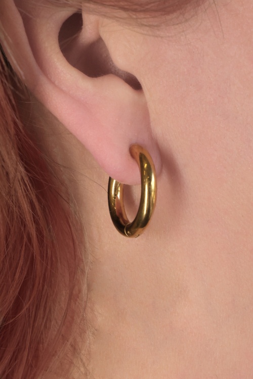 Urban Hippies - Small Hoops Earrings in Gold