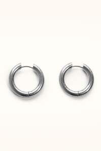 Urban Hippies - Large Hoops Earrings in Silver 2
