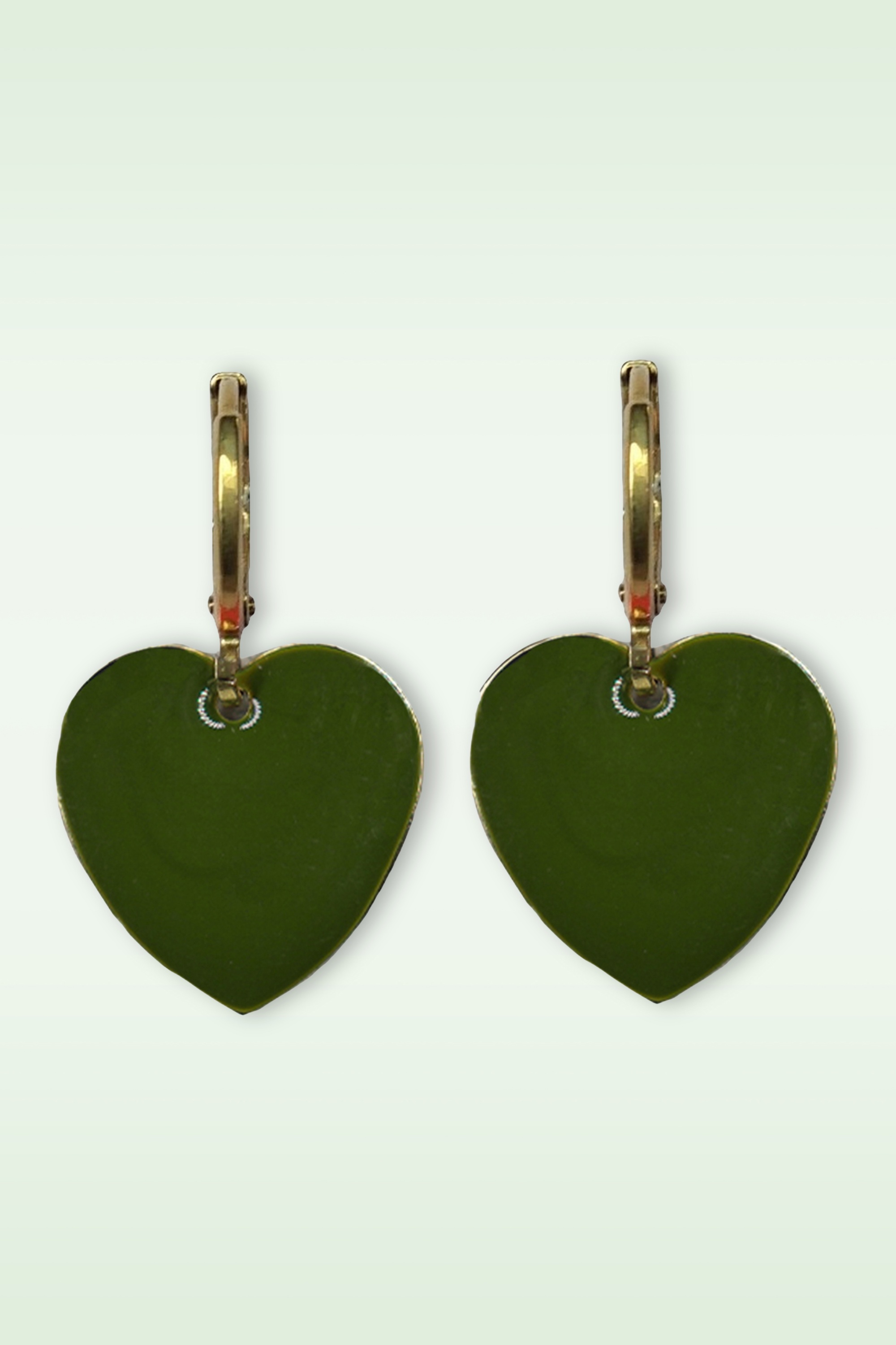 Urban Hippies - Heart oorbellen in artisjok