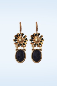 Urban Hippies - Alice Flower oorbellen in marineblauw 2
