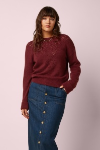 King Louie - Mauve Farfalle top in hennarood 3
