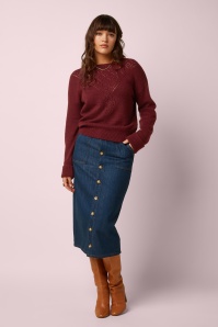 King Louie - Mauve Farfalle top in hennarood 5