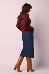 King Louie - Mauve Farfalle top in hennarood 6