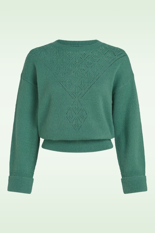 King Louie - Mauve Farfalle Top in Fir Green 2