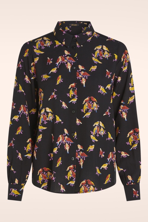 King Louie - Maisie Tatum blouse in zwart 2