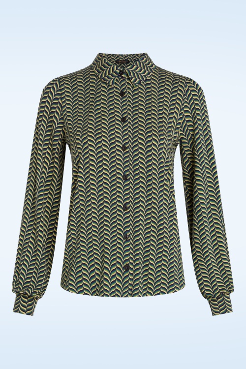 King Louie - Maisie Marais blouse in avondblauw 2
