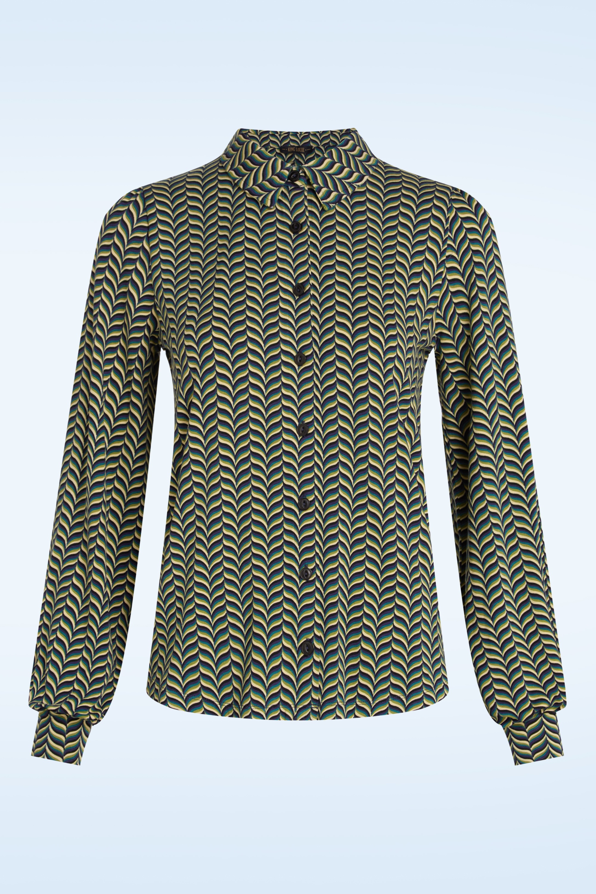 King Louie - Maisie Marais blouse in avondblauw 2