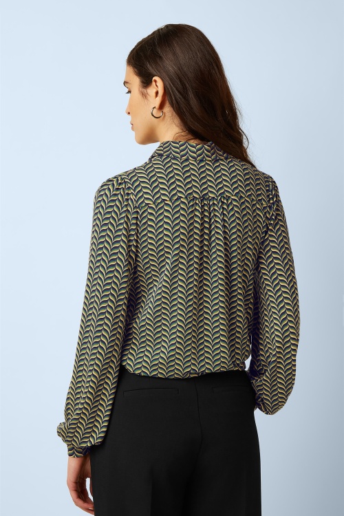 King Louie - Maisie Marais blouse in avondblauw 3