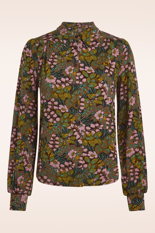 King Louie - Carina Sierra blouse in bitter chocolate 2