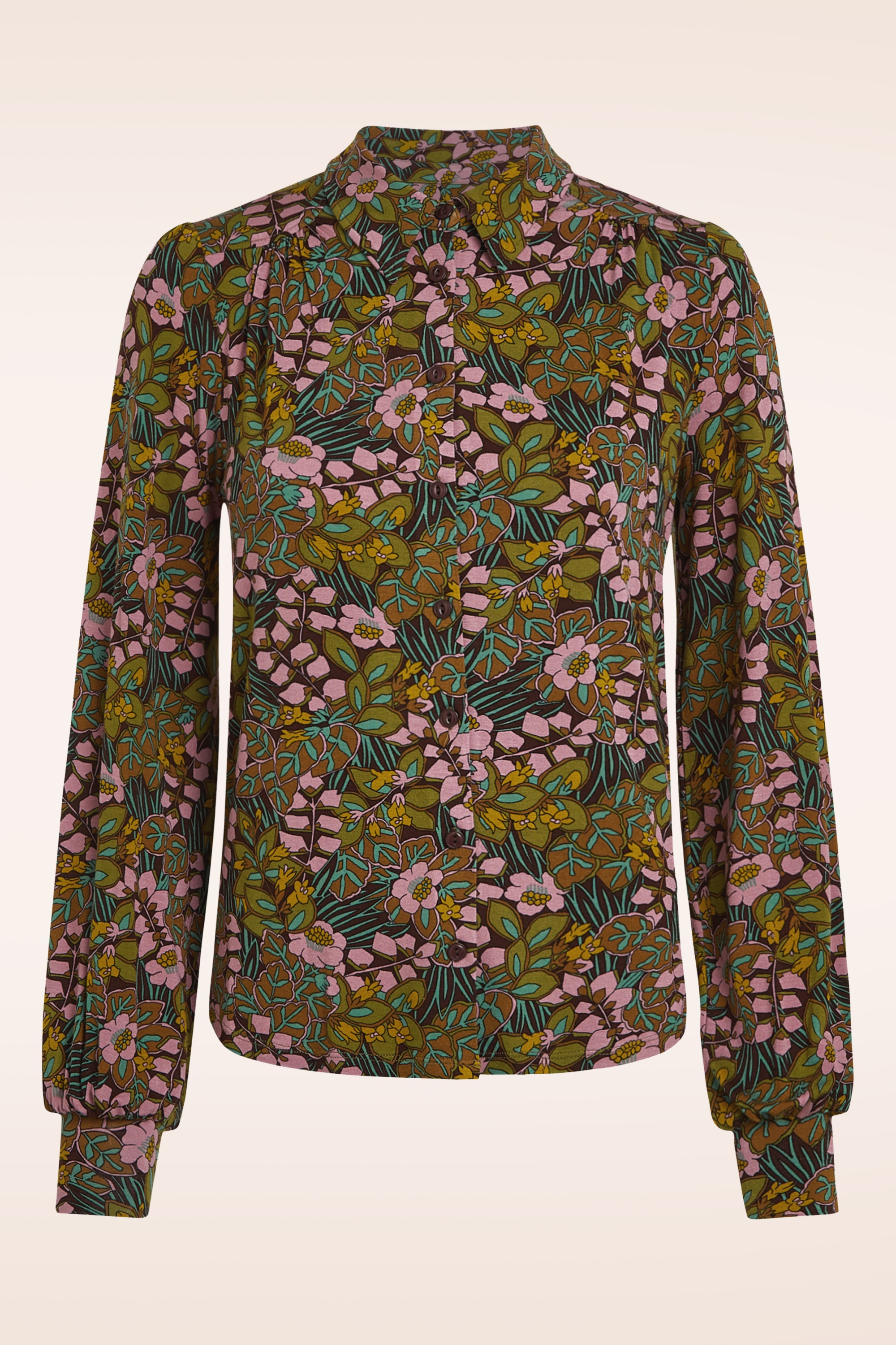 King Louie - Carina Sierra blouse in bitter chocolate 2