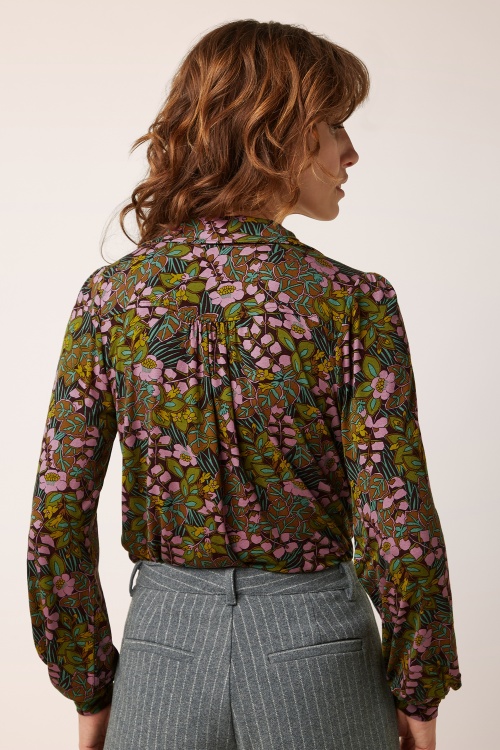 King Louie - Carina Sierra blouse in bitter chocolate 4