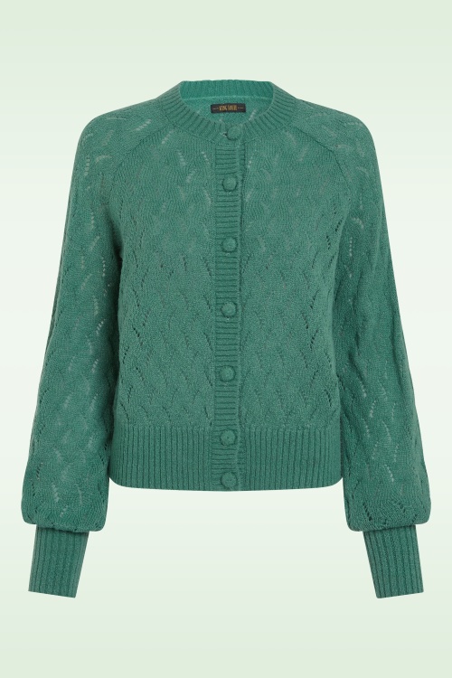 King Louie - Raglan Farfalle cardigan in varengroen 2