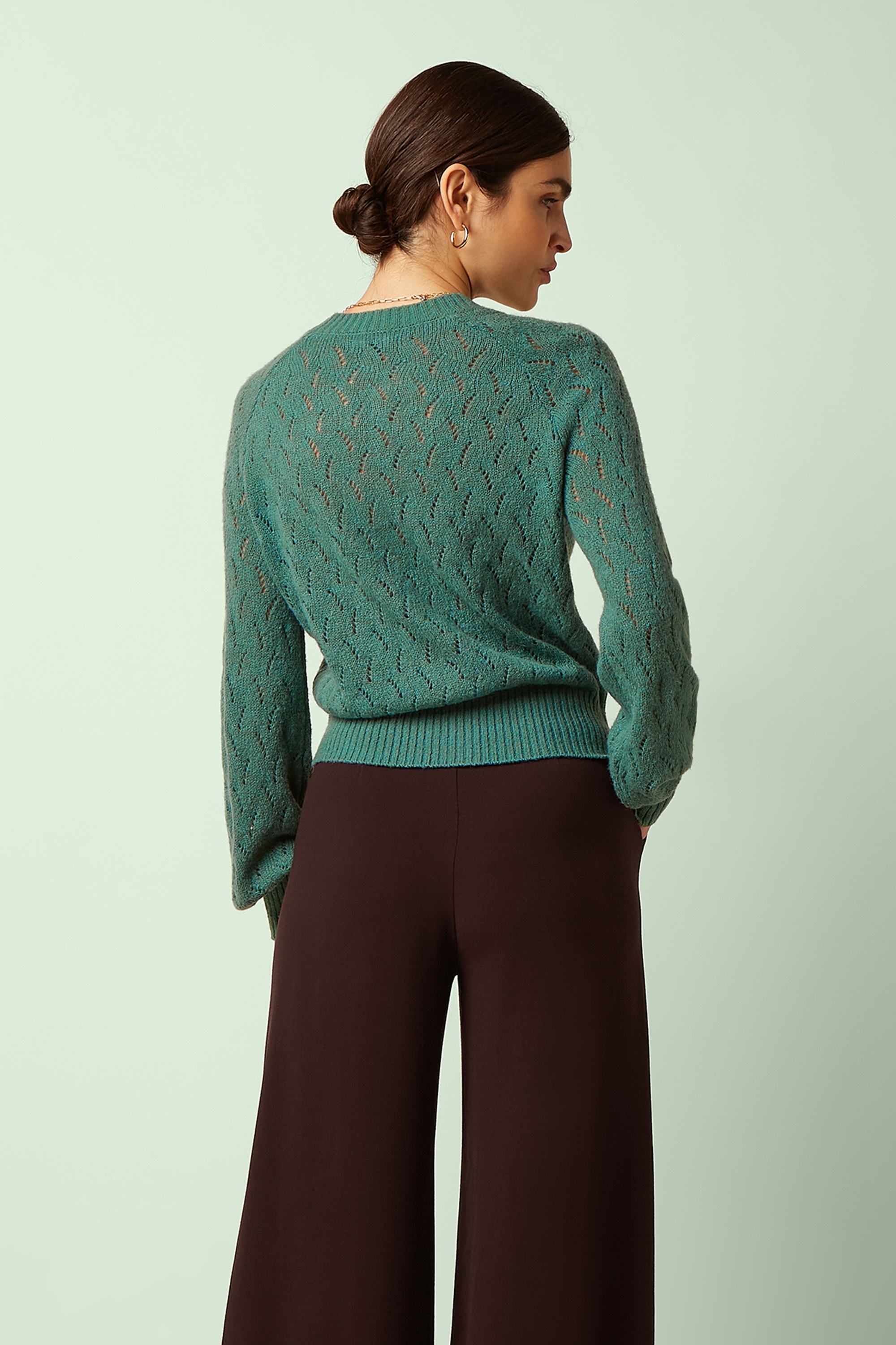 King Louie - Raglan Farfalle cardigan in varengroen 4