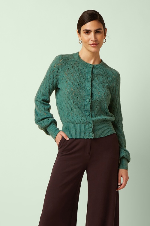 King Louie - Raglan Farfalle cardigan in varengroen