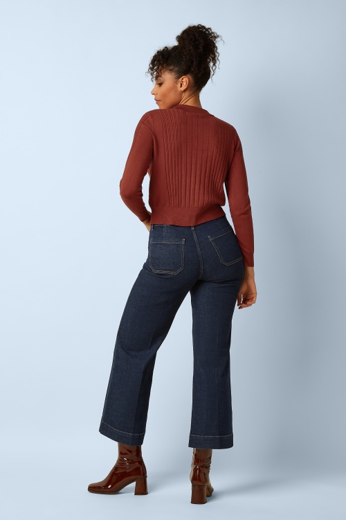 King Louie - Paige Pocket Muse denim broek in rock blauw 3
