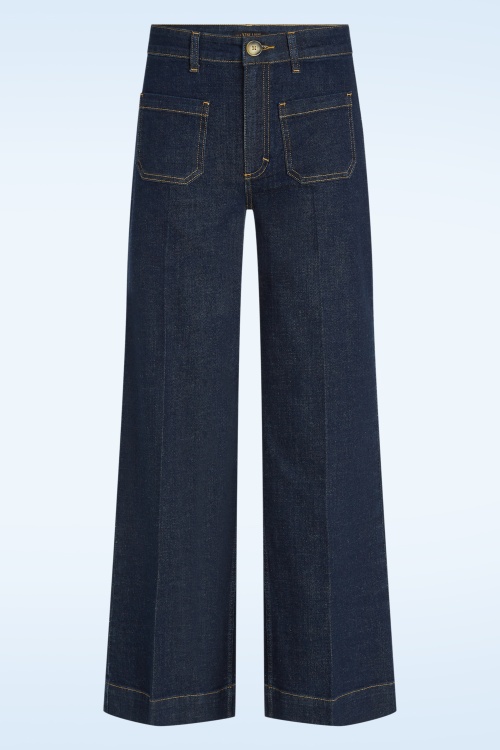 King Louie - Paige Pocket Muse denim broek in rock blauw 2