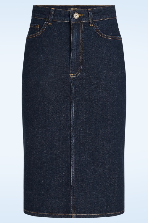 King Louie - Prisca Muse denim rok in rock blauw