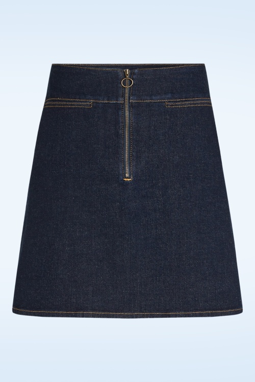 King Louie - Olivia Muse Denim Zip rok in rock blauw 3