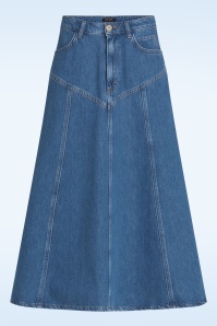 King Louie - Dolly Stone Denim rok in blauwe tint