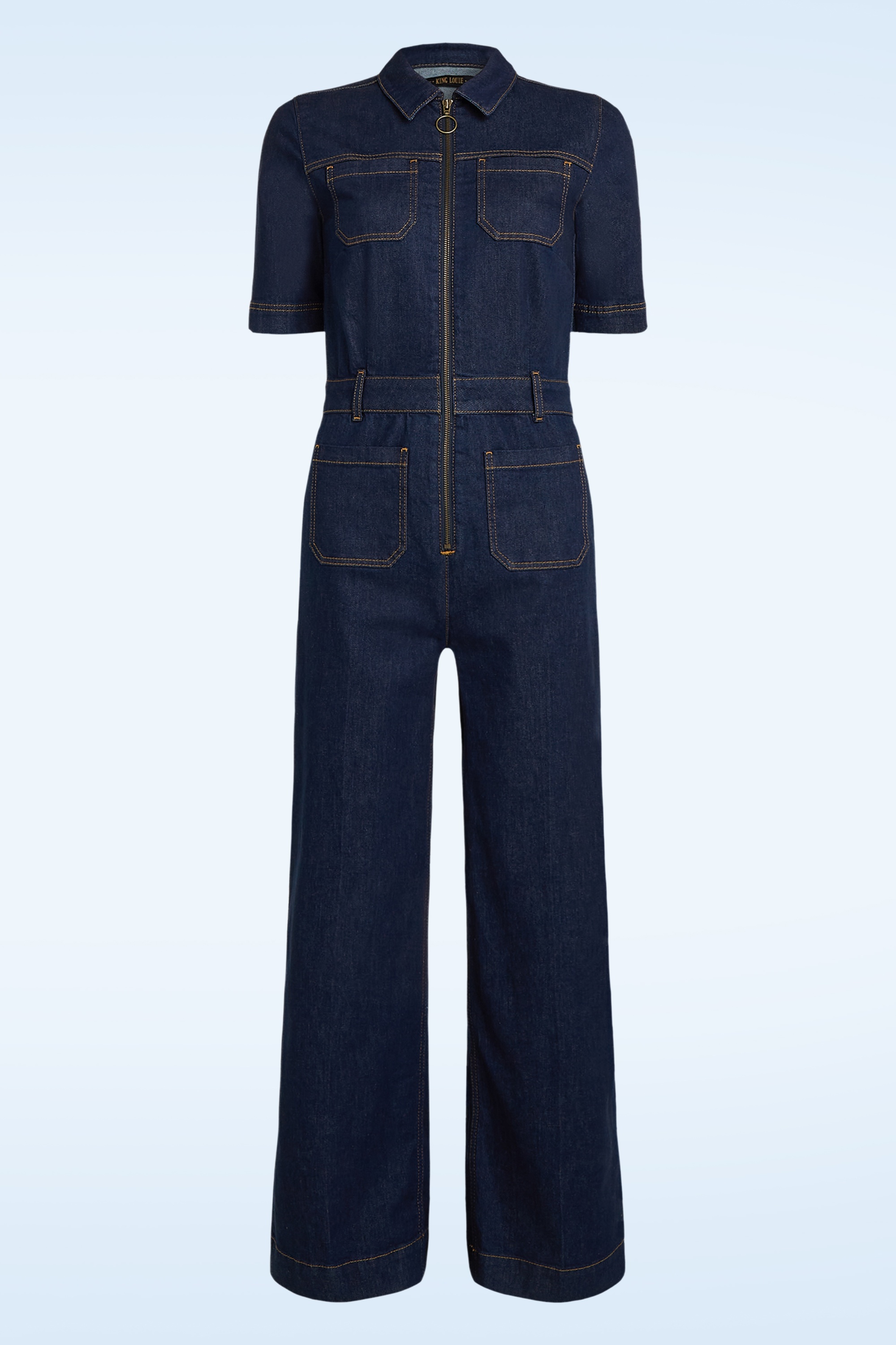 King Louie - Mira Onyx Denim Jumpsuit in Deep Blue 3