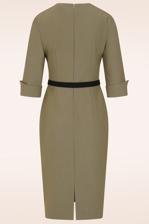Vintage Diva  - Exclusivité Topvintage ~ Robe crayon Natalie en café au lait 7