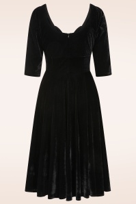 Vintage Diva  - Topvintage exclusive ~ Gene Velours Swing Dress in Black 5