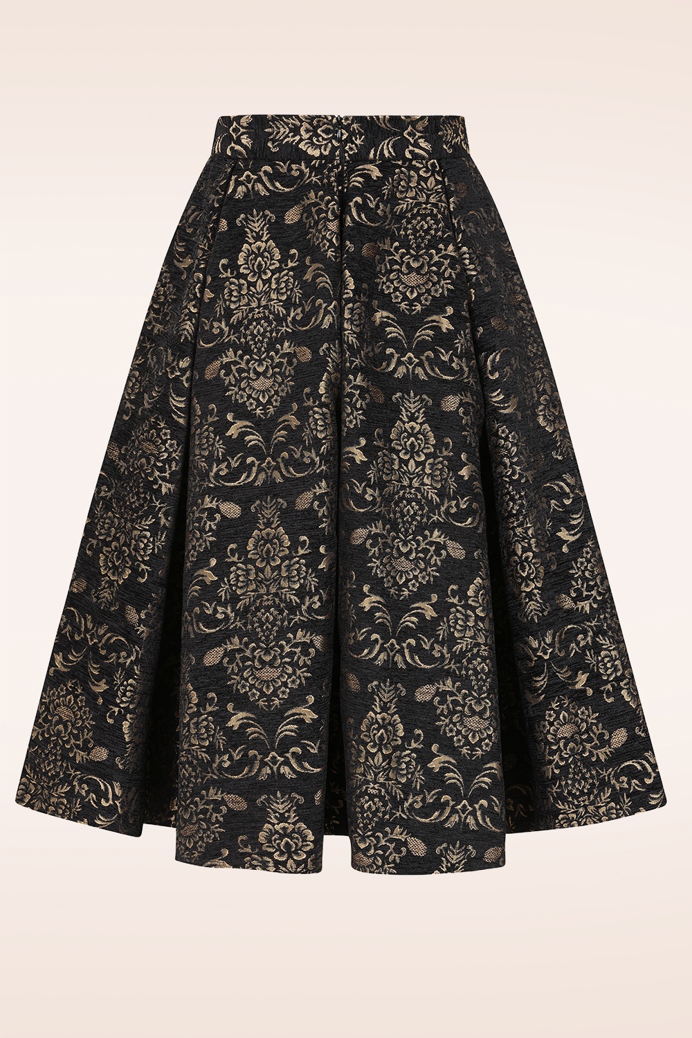 Vintage Diva  - Topvintage exclusive ~ Lucie Swing Skirt in Black and Gold 5