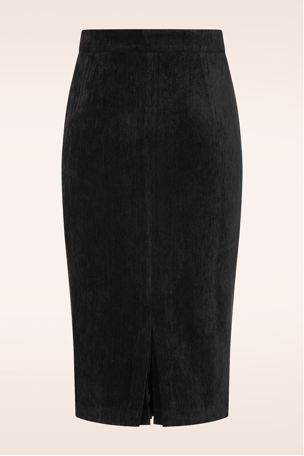 Vintage Diva  - Topvintage exclusive ~ Ingrid Velours Pencil Skirt in Black  4