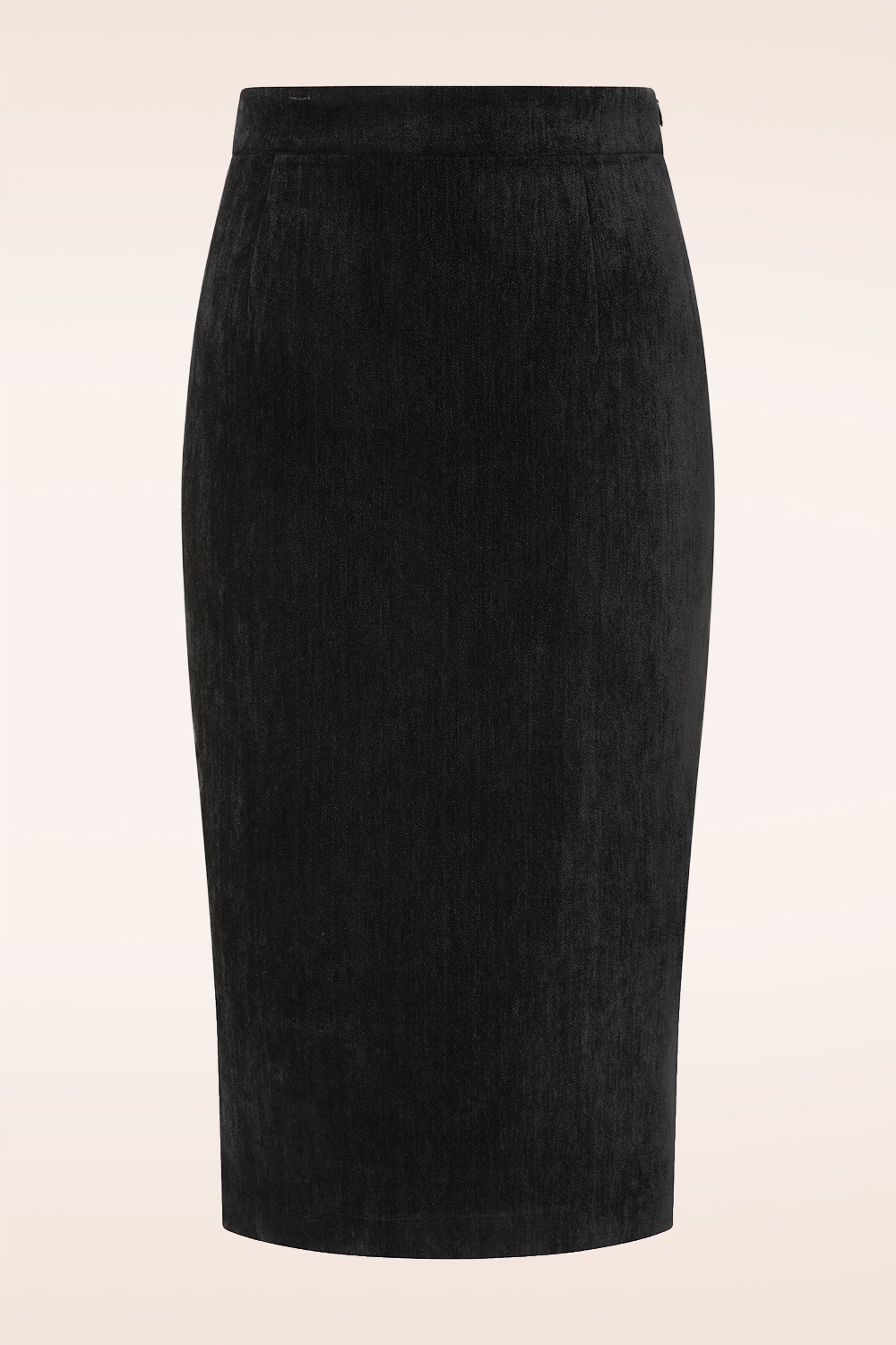 Vintage Diva  - Topvintage exclusive ~ Ingrid Velours Pencil Skirt in Black  2