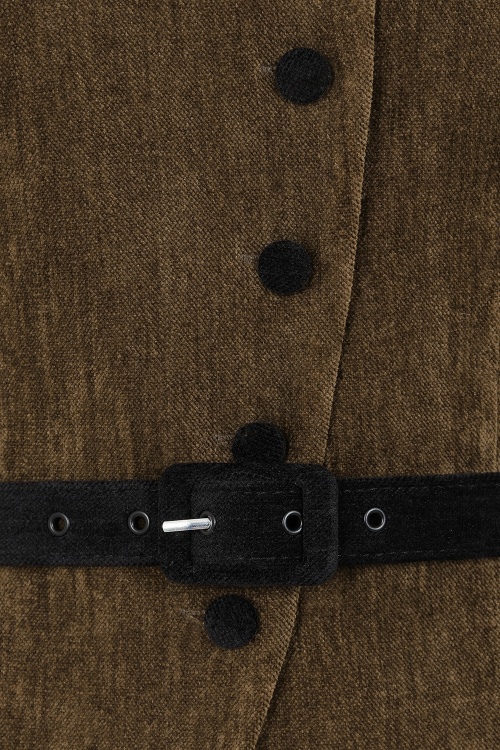 Vintage Diva  - Topvintage exclusive ~ Ingrid Velours Blazer in Brown 3