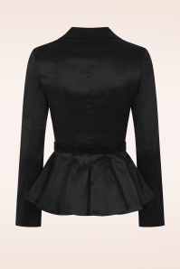 Vintage Diva  - Topvintage exclusive ~ Lucie Taffeta Blazer in Black 7