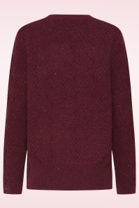 Smashed Lemon - Sophie Shimmer Strickpullover in Weinrot 4