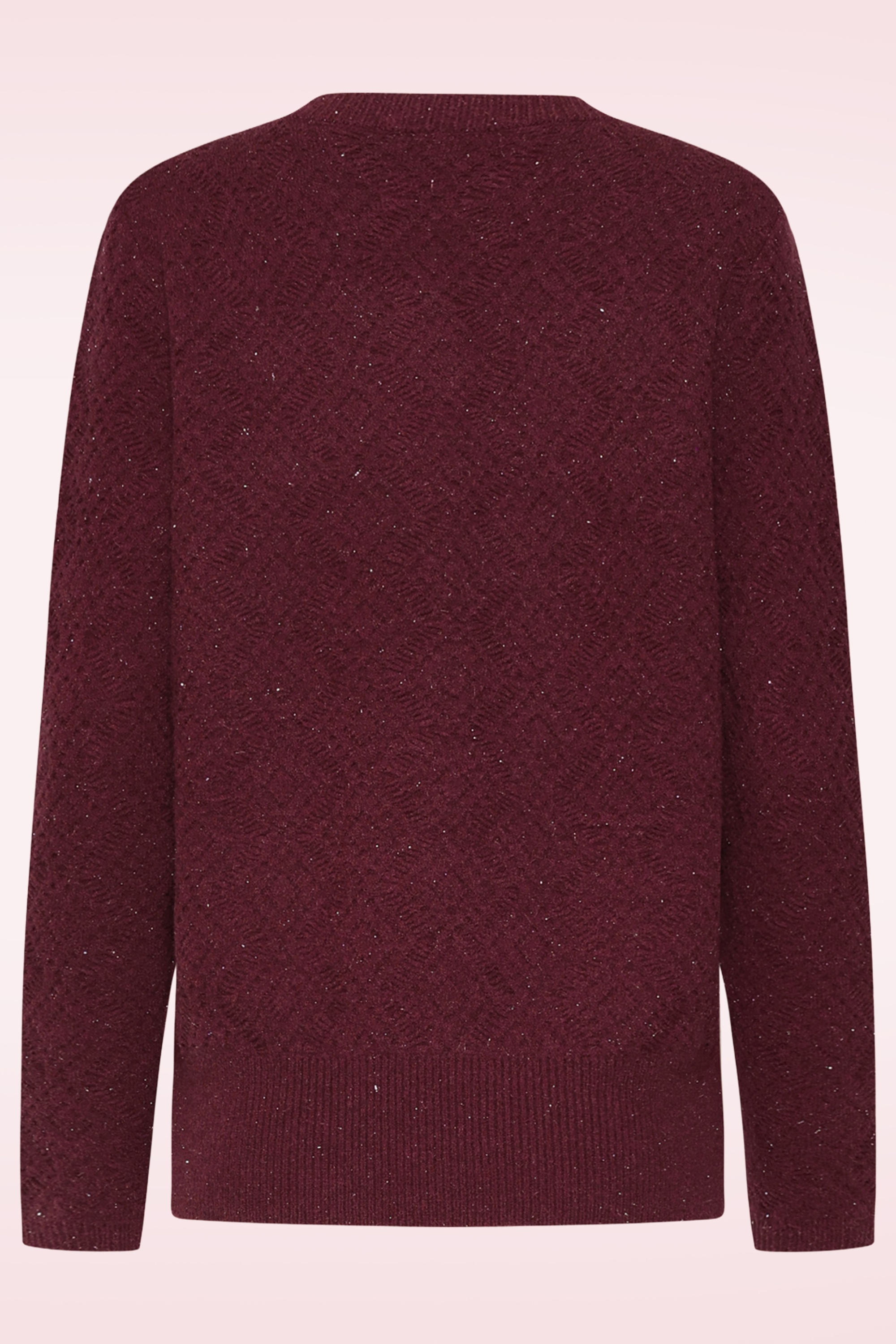 Smashed Lemon - Sophie Shimmer Strickpullover in Weinrot 4