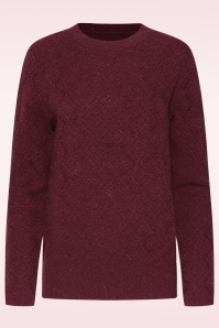 Smashed Lemon - Sophie Shimmer Strickpullover in Weinrot 2