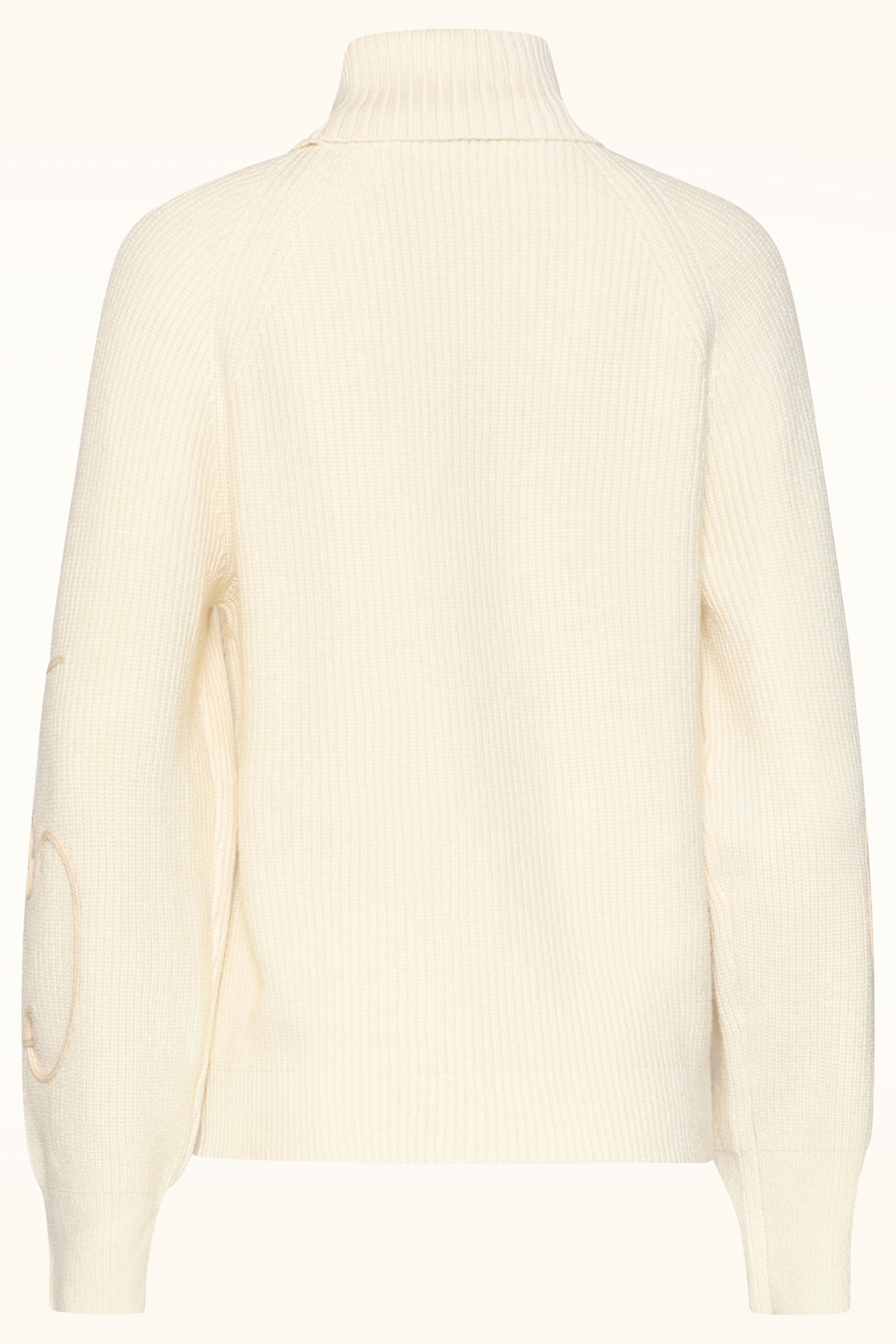 Smashed Lemon - Graphic Pattern Knitted Sweater in Off-White 4
