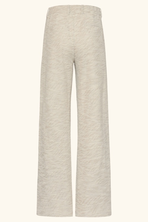 Smashed Lemon - Stella bouclé pantalon in steen beige 4