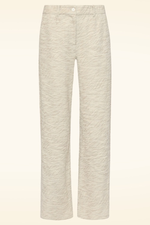 Smashed Lemon - Stella bouclé pantalon in steen beige 3