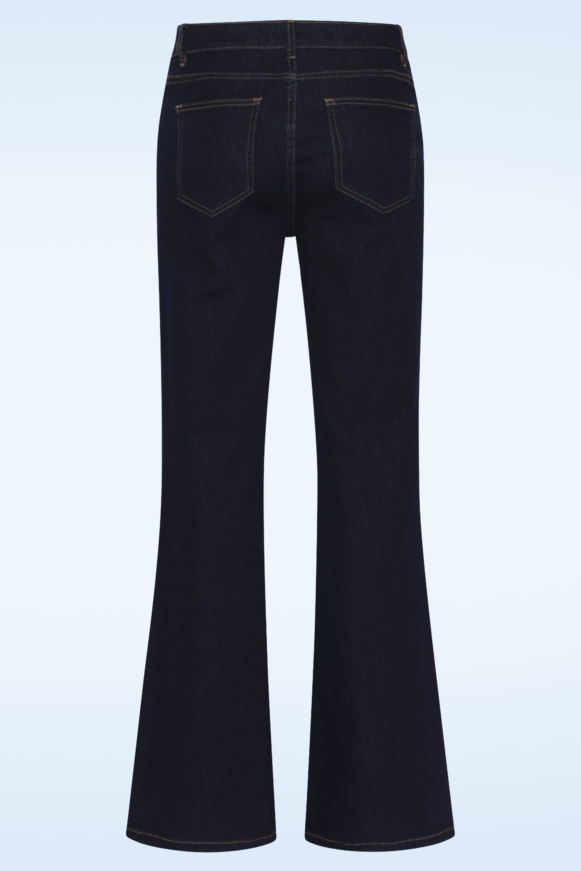 Smashed Lemon - Mila Flared jeans in donkerblauw denim 4