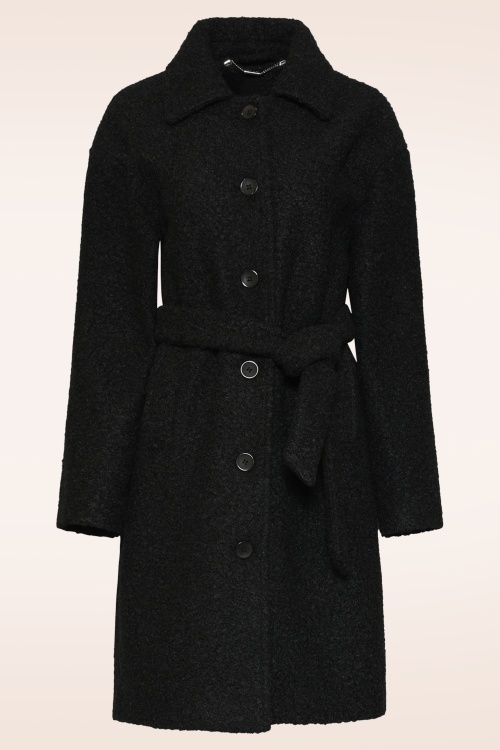 Smashed Lemon - Manteau Elena én bouclé noir 2