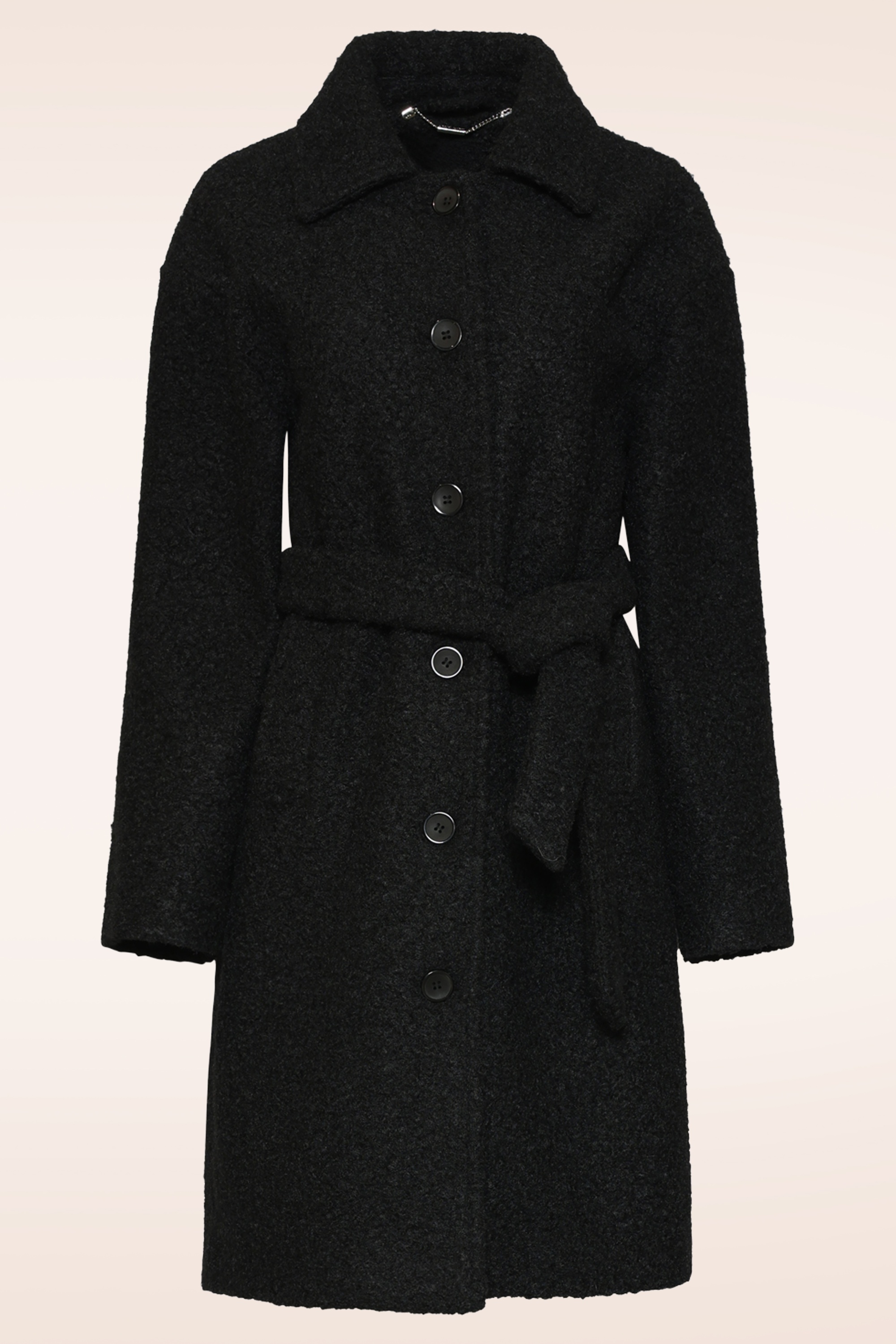 Smashed Lemon - Manteau Elena én bouclé noir 2
