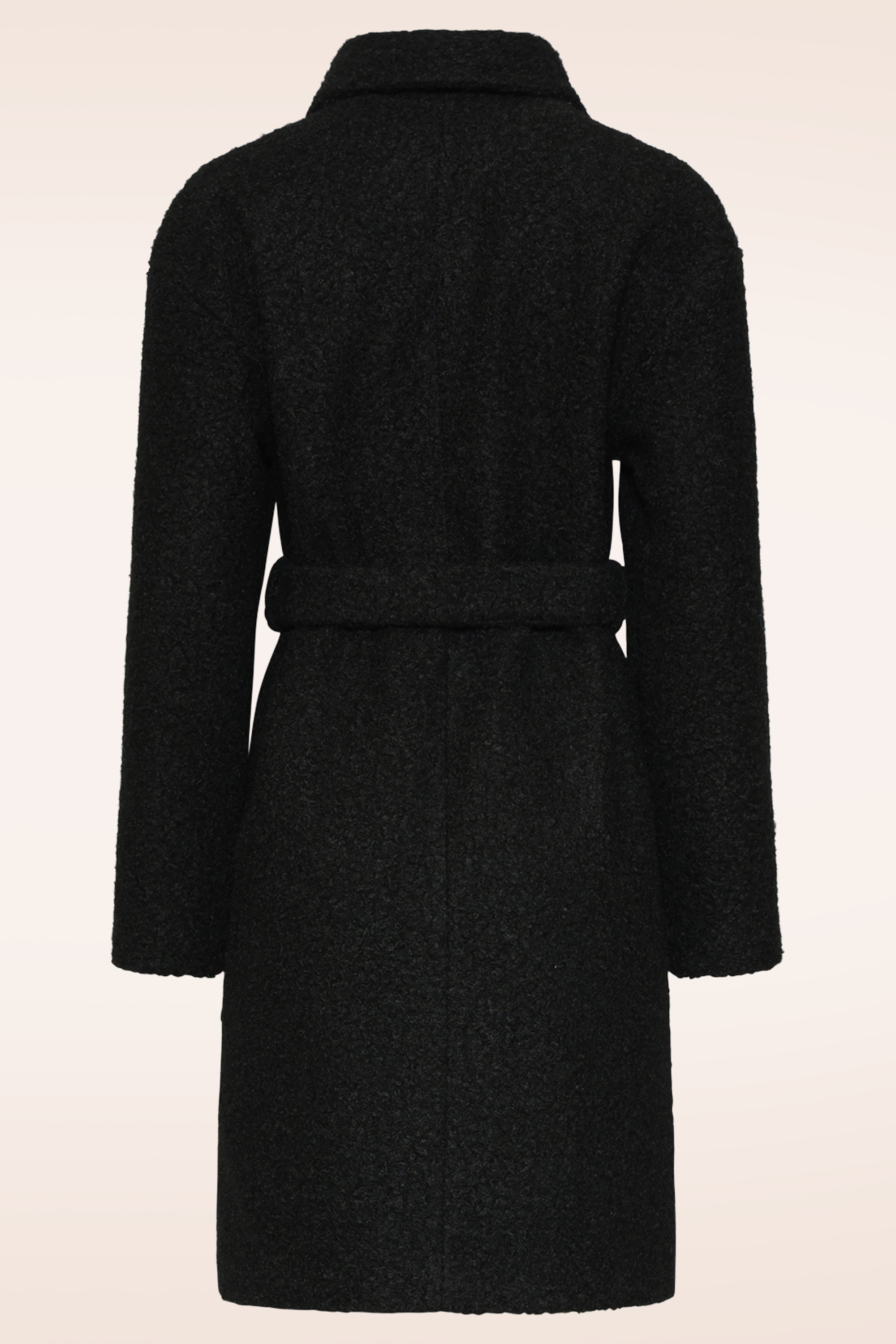 Smashed Lemon - Manteau Elena én bouclé noir 3