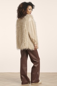 Smashed Lemon - Wendy Waistcoat Gilet in Sand 3