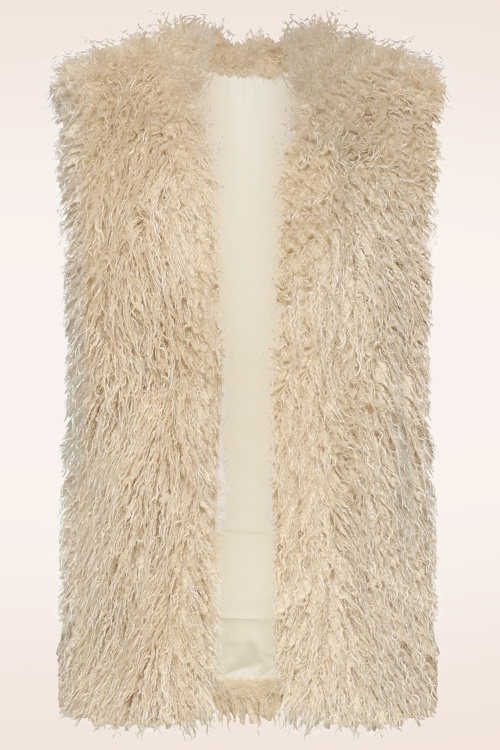 Smashed Lemon - Wendy Waistcoat Gilet in Sand 2