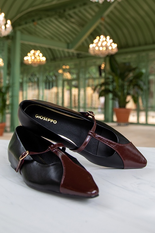 Gioseppo - Ballerines salomées Terry en noir 4