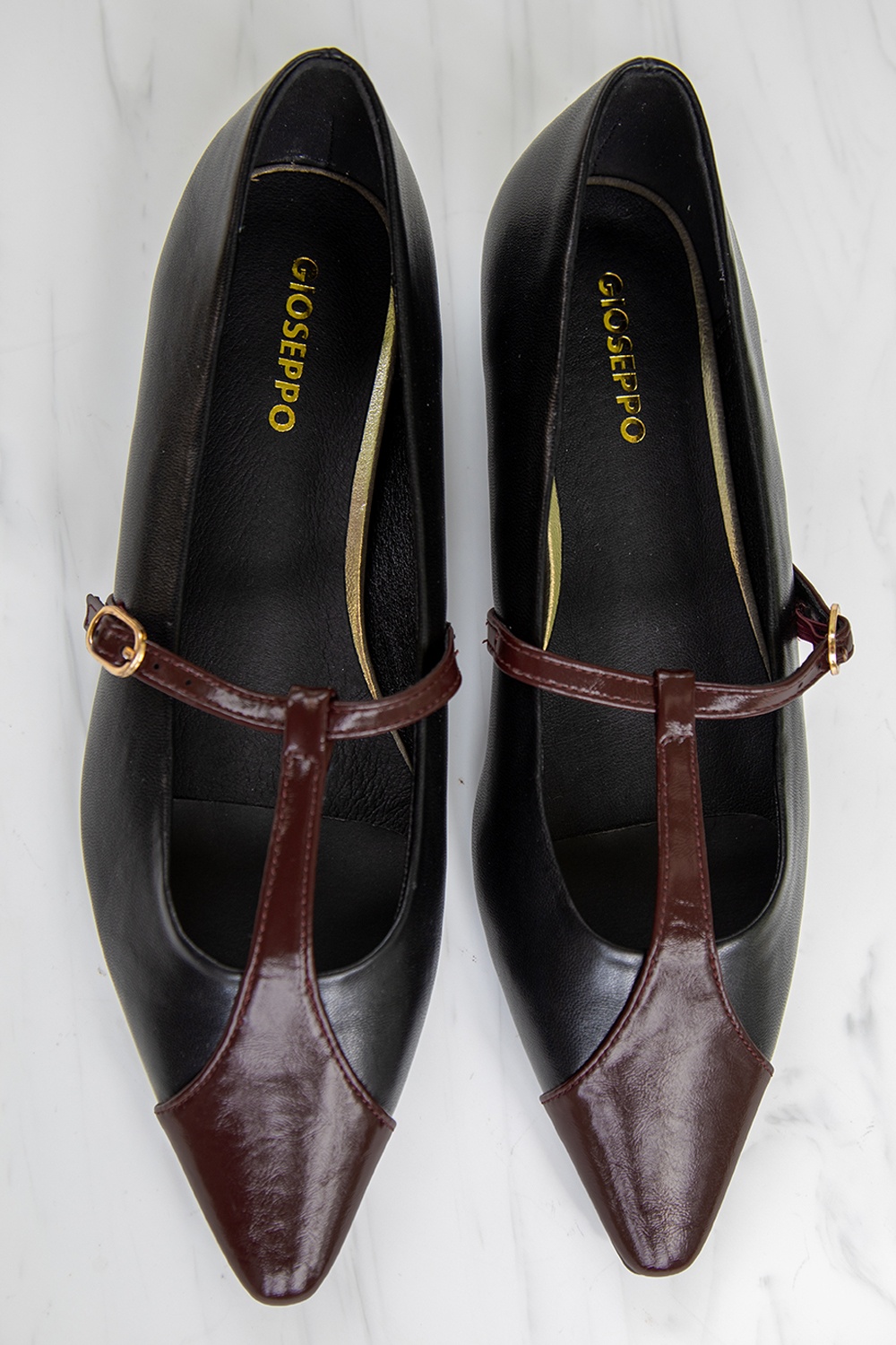 Gioseppo - Ballerines salomées Terry en noir 5