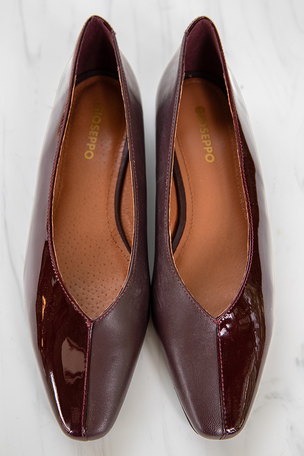 Gioseppo - Ballerines Fauve en bordeaux 5