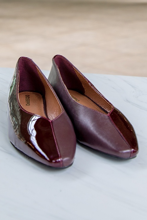 Gioseppo - Ballerines Fauve en bordeaux 3