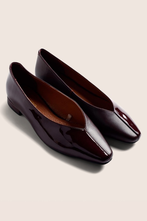 Gioseppo - Ballerines Fauve en bordeaux 4